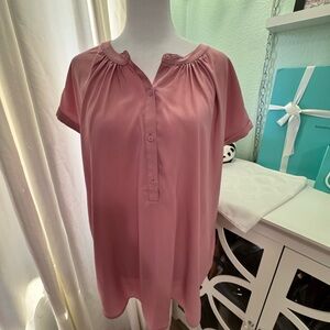 Express Soft Pink Short Sleeve Blouse